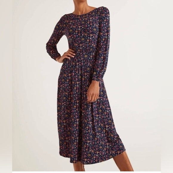 BODEN Sasha Navy Crown Flag Royal Print - Size 4 - Picture 1 of 9